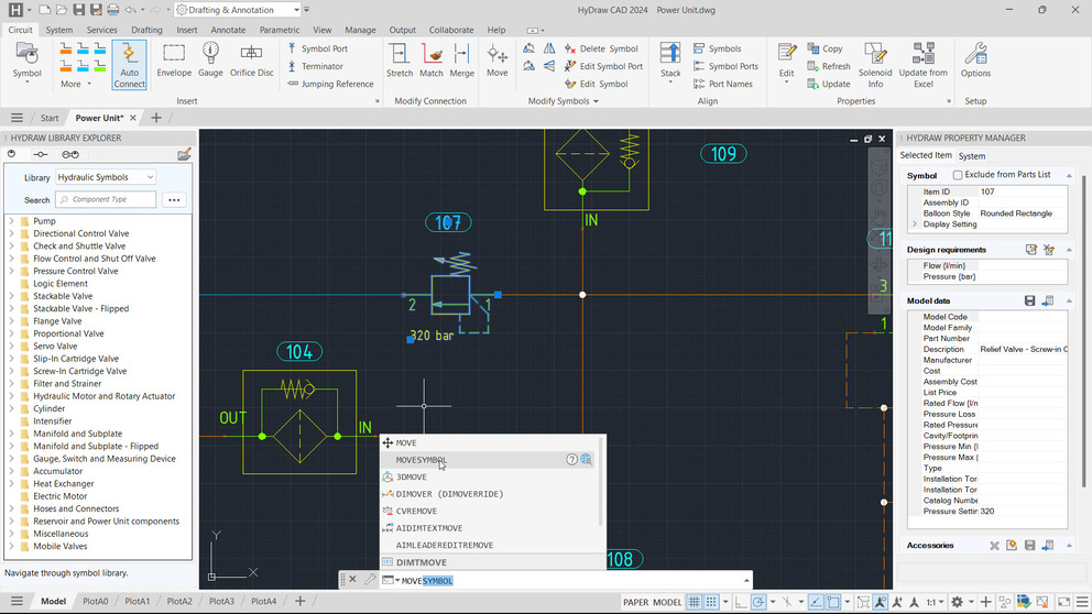 Familiar 2D/3D CAD Interface and Command Line Control