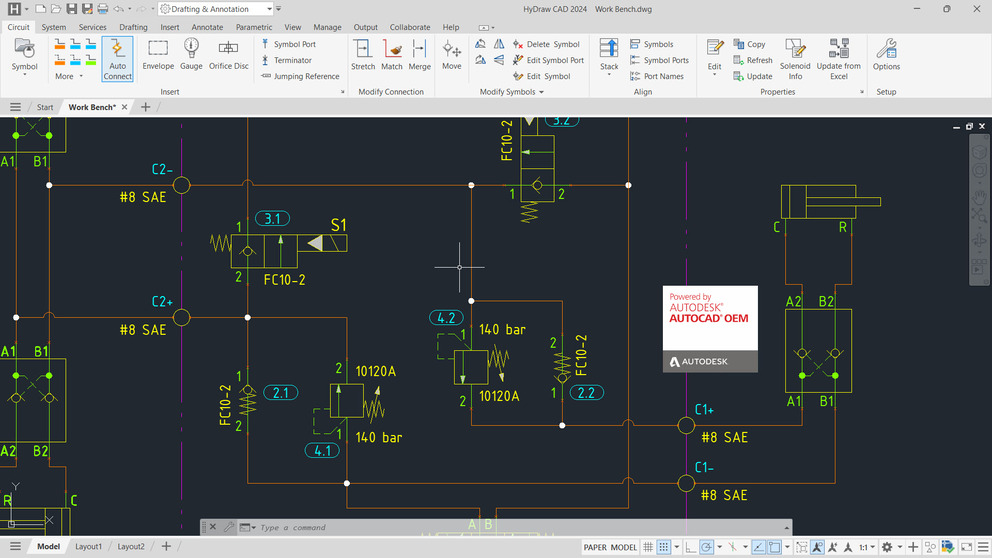 HyDraw CAD Powered by Autodesk AutoCAD OEM