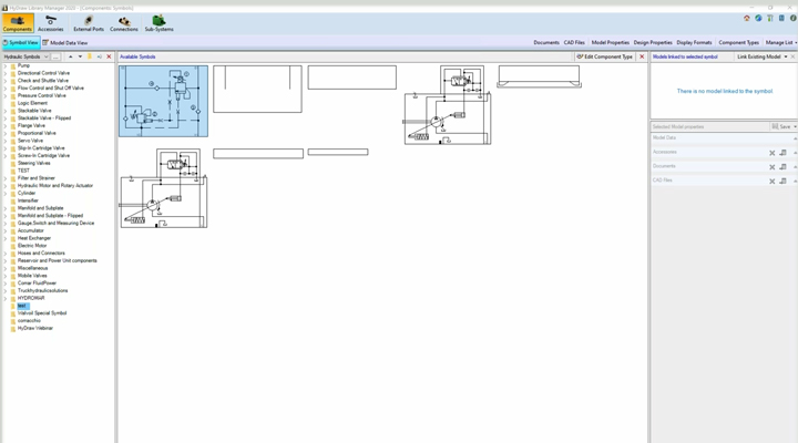 How to plot hydraulic circuit diagrams and gather datasheets in HyDraw CAD