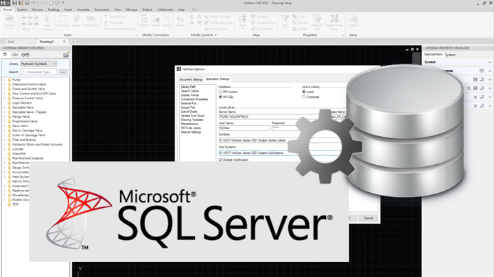 How to configure HyDraw CAD SQL Server Database