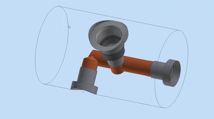 How to design a cylindrical manifold using MDTools