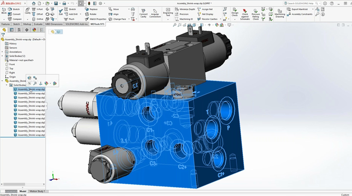 Hydraulic Manifold Design From a HyDraw Schematic