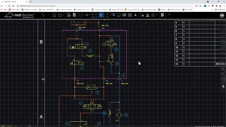 Hydraulic Manifold Circuit Design on the Web using NetSkeme Hydraulic