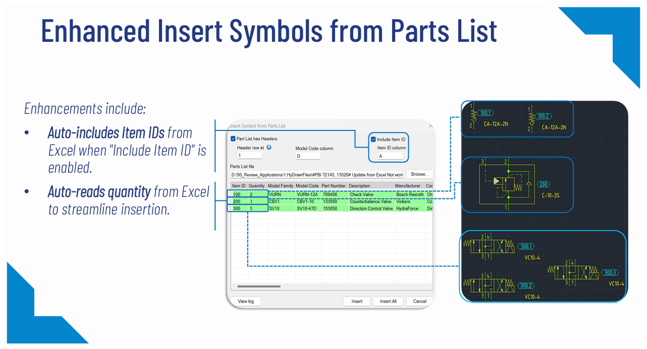 HyDraw CAD Vault options